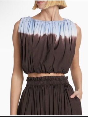 A.L.C. Nell Cropped Dip Dye Top Size S In Sky Blue